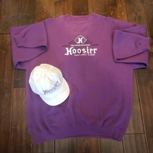 RARE VINTAGE Hoosier Racing Tire Sweatshirt & hat